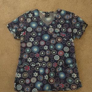 Flower Scrub Top